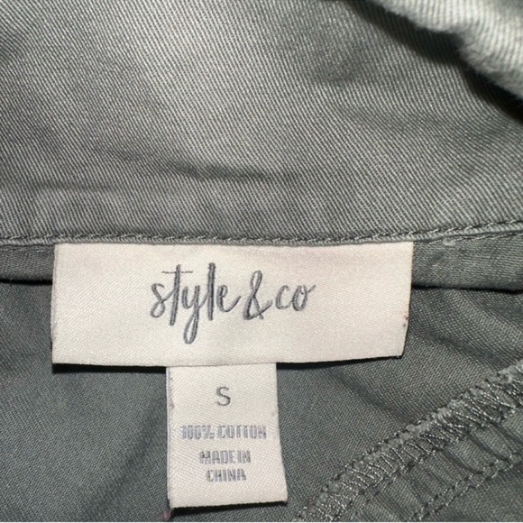 Style & Co. Women's Utility Jacket in Light Gray - Picture 5 of 5